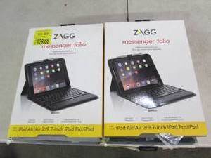 lot 122 image: 6 zagg messenger folio for ipad air...