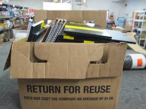 lot 133 image: box of tempered glass...