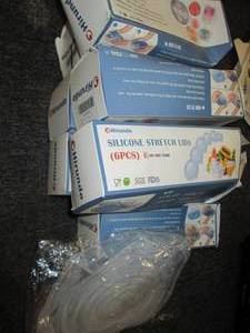 lot 172 image: lot of silicone stretch lids...