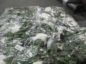 lot 184 image: artificial peony wreaths...