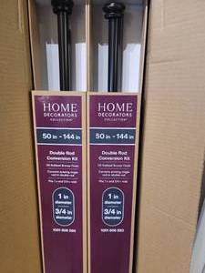 lot 49 image: HOME DECORATIONS DOUBLE CURTAIN ROD CONVERSION KIT