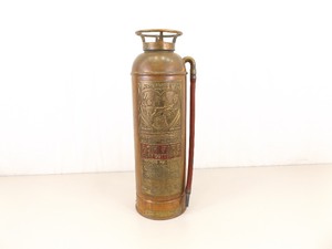 lot 4 image: Antique Elkhart Brass Company Fire Extinguisher