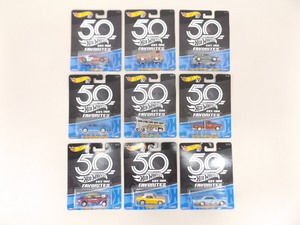 lot 20 image: Lot of NEW Hot Wheels 50th Anniversary Favorites 9 Car Set