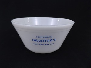 lot 27 image: Vintage Federal Glass General Store Advertising Mixing Bowl