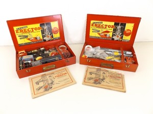 lot 78 image: 2 Vintage Erector Sets with WORKING Motor