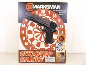 lot 84 image: New in Box Marksman Shootin Darts Air Gun Set