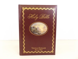 lot 90 image: New Leather Bound Thomas Kinkade NKJV Illustrated Bible