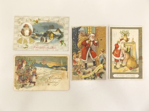 lot 93 image: Lot of Antique Embossed Santa Clause Postcards