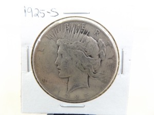 lot 135 image: 1925-S US Silver Peace Dollar