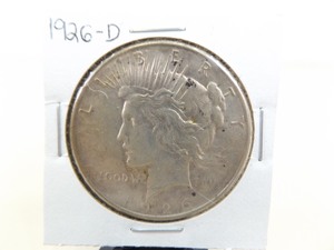 lot 137 image: 1926-D US Silver Peace Dollar