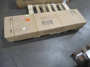 lot 116 image: Merax 14 ft. Round Trampoline with Safety Enclosure Basketball Hoop and Ladder - 1 Box of 3 (missing 2 Boxes).
