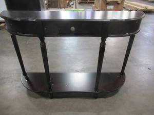 lot 200 image: Frenchi Home Furnishing Dark Cherry Storage Console Table MH159. Slight Scratch and Dent.