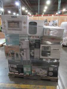 lot 208 image: WHOLESALE MIXED PALLET OF MISCELLANEOUS SMALL KITCHEN APPLIANCES, PLACE SETTINGS, STORAGE CONTAINERS AND MORE