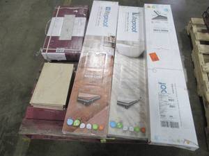 lot 209 image: WHOLESALE MIXED PALLET OF MISCELLANEOUS VINYL FLOORING AND TILE