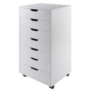 lot 212 image: Winsome Halifax White 7 Drawer Storage Cabinet, 10792. Open Carton.