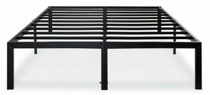 lot 215 image: Olee Sleep 14Heavy Duty Steel Slat Bed Frame - Black OL14BF04F - Unclaimed Freight.