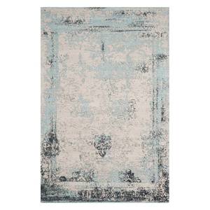 lot 232 image: SAFAVIEH Classic Vintage Peter Overdyed Border Cotton Area Rug, Blue, 67 x 92. Some Slight StainingDirt.