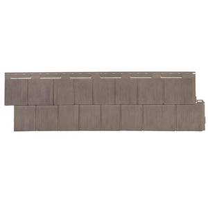 lot 255 image: Over 60 Boxes of Novik Shake RS - 14.5 in. x 48.75 in. Rough Sawn Shake in Weathered Blend (48.84 sq. ft. per Box) Plastic Shake Vinyl Siding. 100060015. - Unclaimed Freight.