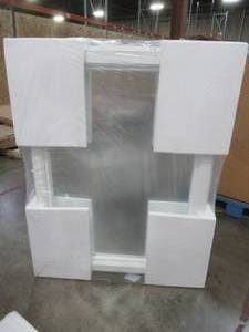 lot 146 image: 36 in. x 48 in. Picture Window, In White Vinyl. Fin Install. Manufacturer Unknown.