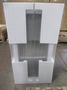 lot 147 image: Manufacturer Unknown 24 x 48 White Vinyl Casement Window - Right Hinge. Fin Install.
