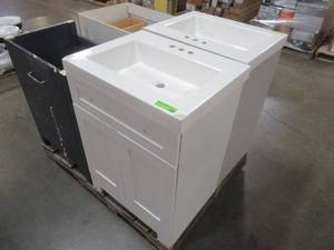 lot 253 image: WHOLESALE MIXED PALLET OF MISCELLANEOUS 24 VANITY CABINETS