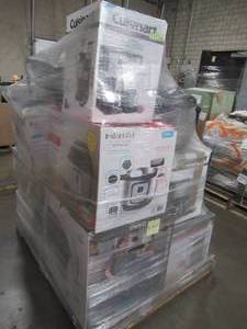 lot 268 image: WHOLESALE MIXED PALLET OF MISCELLANEOUS SMALL KITCHEN APPLIANCES, HOME GOODS,  AND MORE