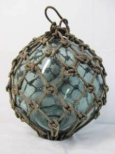 lot 11 image: LARGE Blown Glass Japanese Fishing Float