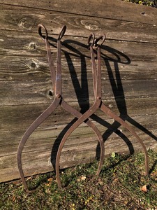 lot 50 image: 2 Large Antique Sets of Ice Tongs