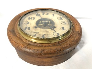 lot 114 image: Very Cool Antique Japanese Round Wall Clock