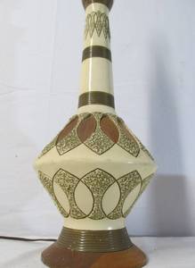 lot 61 image: Signed Vintage Mid Century 1960s Quartite Table Lamp
