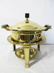 lot 72 image: Antique Brass MANNING & BOWMAN Chafing Dish