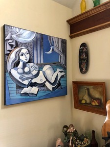 lot 136 image: Very Nice Large Cubist Style Artwork on Canvas
