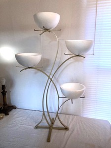 lot 89 image: Vintage Sculptural Welded Steel Planter Stand