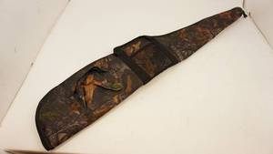 Camouflaged Rifle Case With Pockets & Handles To Carry It