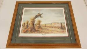 Framed & Matted Picture Of Mid October By Les C. Kouba & Signed By Him--29 14  x  23 14