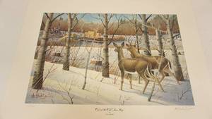 Signed Print By Les C. Kouba Out At The Old Saw Rig -- Koubas American Classic Series #3--22  x  29