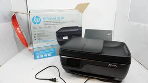 HP Office Jet--Model # 3830--Seriel #MCND4E8Q26X0743---Wireless (FAX-SCAN-COPY) Copier--Everyday Home Office Printing--Uses HP Product No. K7V40A--Ink Cartridge 63
