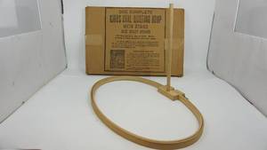 One Complete Gibbs Oval Quilting Hoop W Stand--Size 18  x  27---Includes Directions For Use