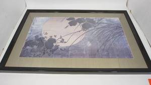 Framed & Matted Picture By Shibata Zeshin--Autumn Grasses In Moonlight--(Japanese  1807-1891)--25 12  x  40