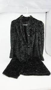 Black Plushy Fur Coat-Original By Barnett Coats