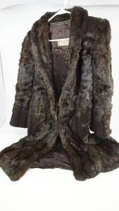 Dark Brown Plushy Fur Coat From St. Cloud Fur Shop In St. Cloud, Minn.