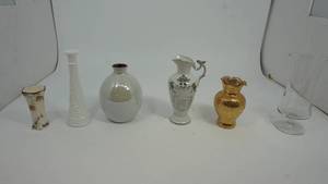 Six Flower Vases