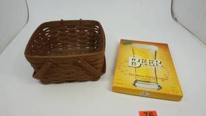 Longaberger Handmade Wicker Basket With 2 Handles-The Beer Game