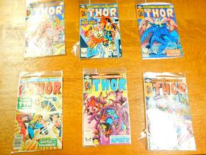 Six Thor Comic Books