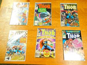 Six Thor Comic Books