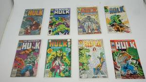 Eight Marvel Comic Books--The Incredible Hulk