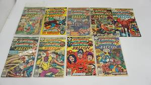 Nine Marvel Comics--Captain America & The Falcon