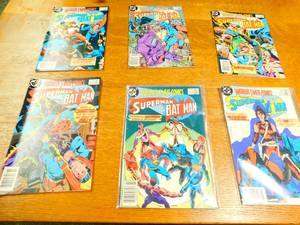 Six DC Worlds Finest Comics--Superman & Batman