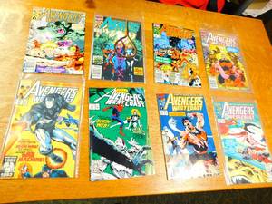 Eight Marvel Comic Books--Avengers West Coast