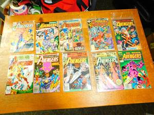 Ten Marvel Comic Books--Avengers